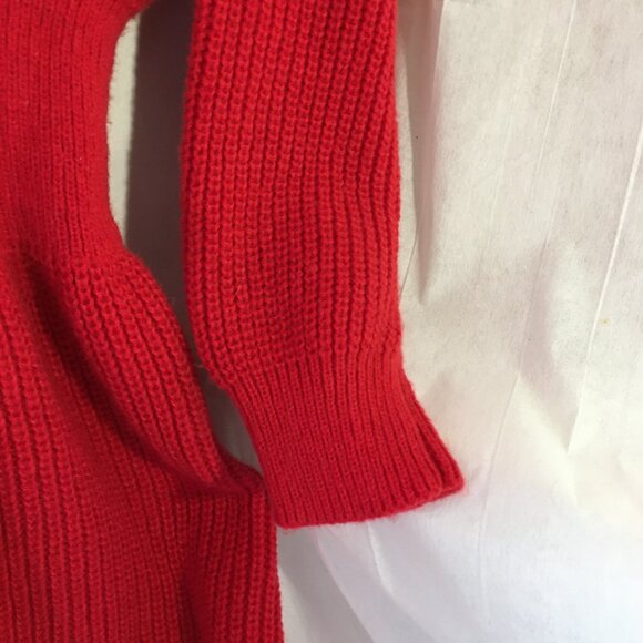 Sweater Dress Red Merry Knit Turtleneck long sleeve Midi S Ugly X-Mas - Picture 5 of 7